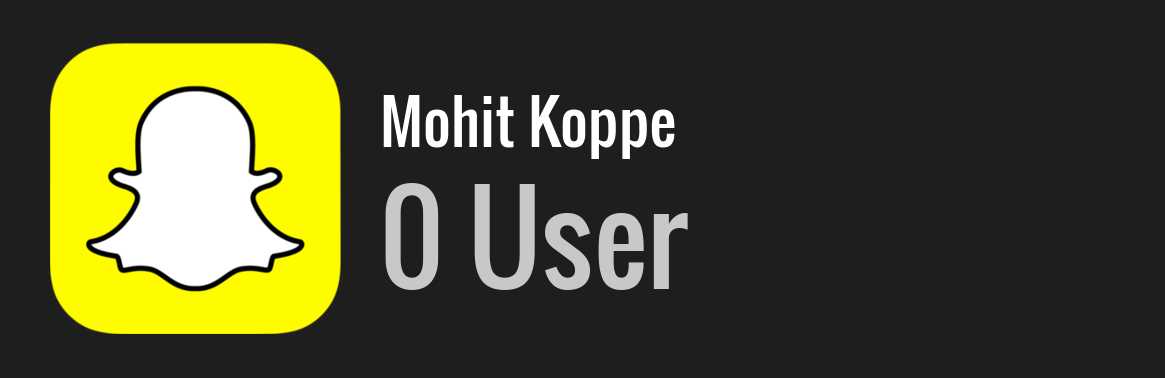 Mohit Koppe snapchat