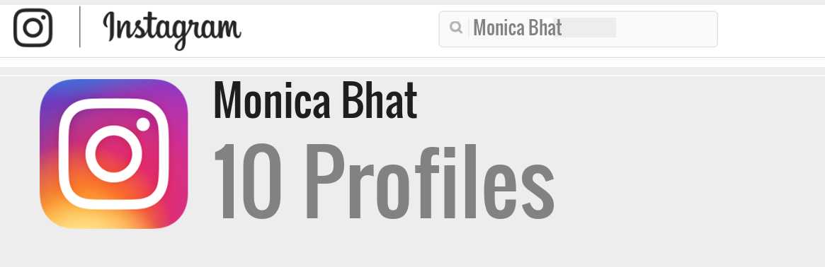 Monica Bhat instagram account