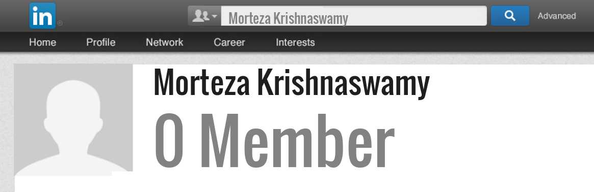 Morteza Krishnaswamy linkedin profile