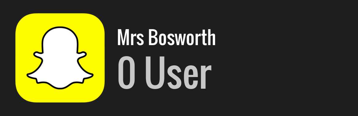 Mrs Bosworth snapchat