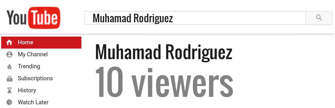 Muhamad Rodriguez youtube subscribers