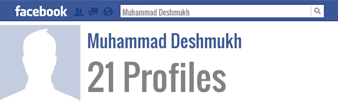 Muhammad Deshmukh facebook profiles
