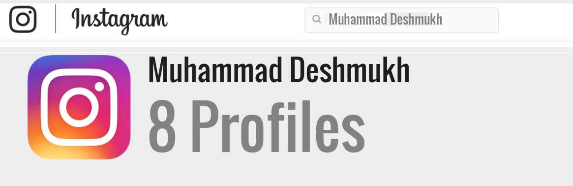 Muhammad Deshmukh instagram account