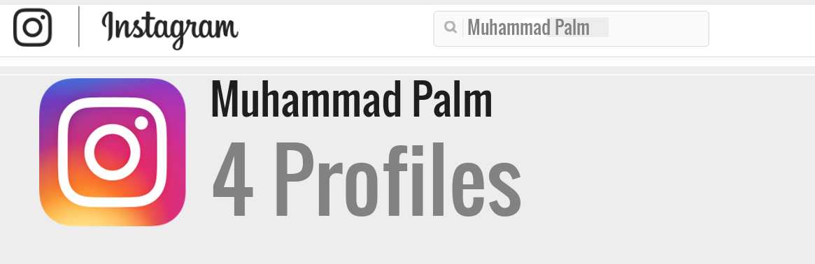 Muhammad Palm instagram account