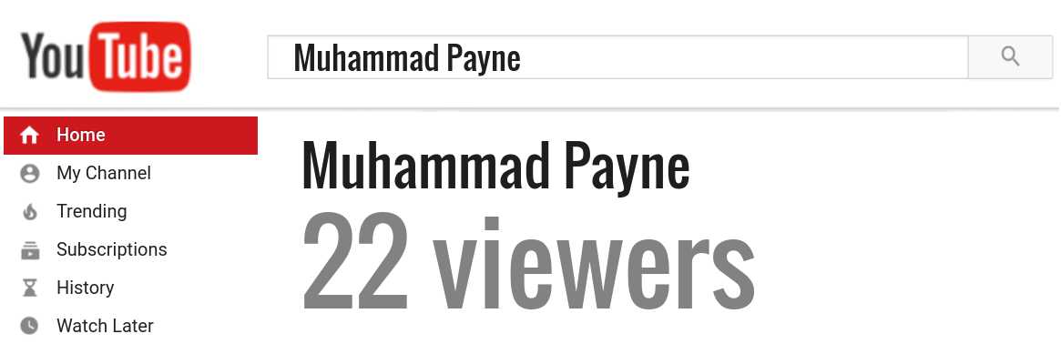 Muhammad Payne youtube subscribers