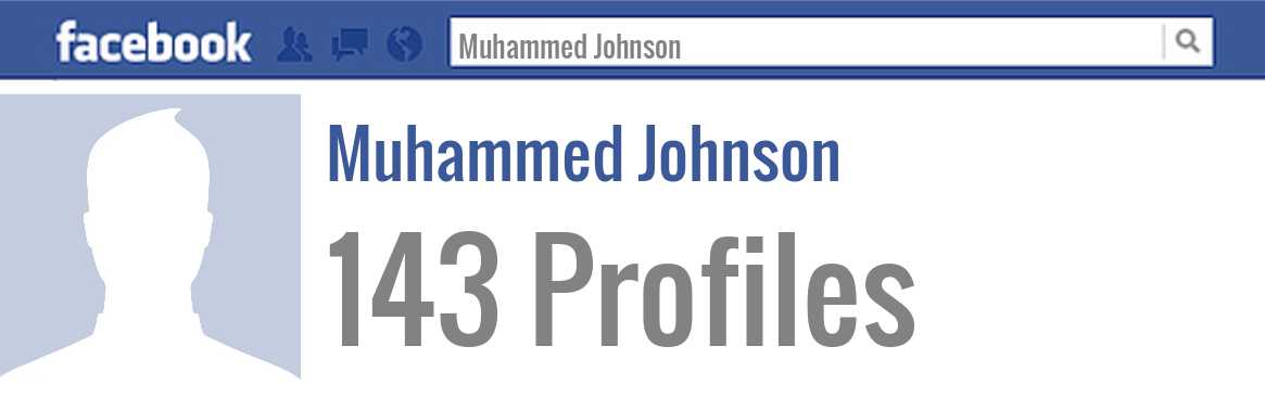Muhammed Johnson facebook profiles