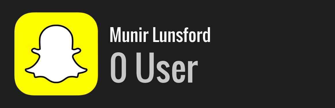 Munir Lunsford snapchat