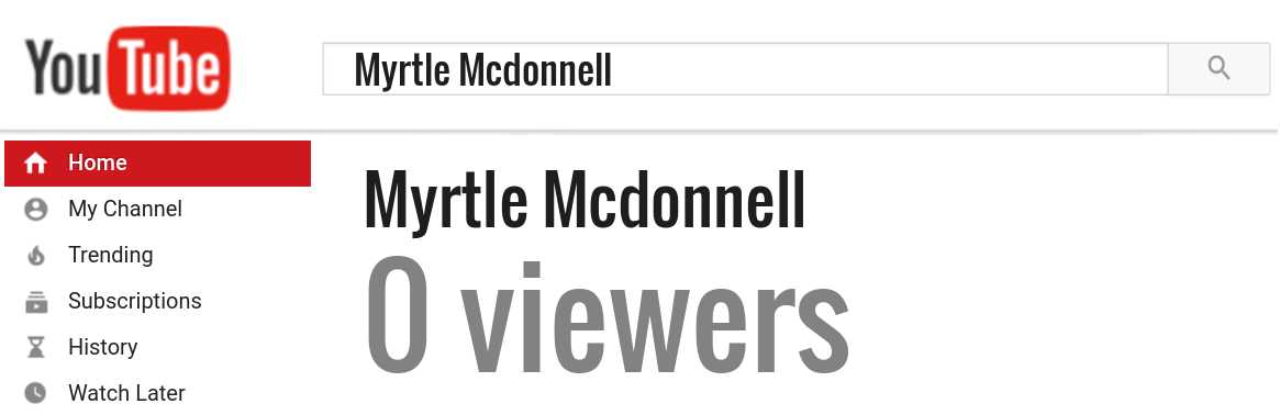 Myrtle Mcdonnell youtube subscribers