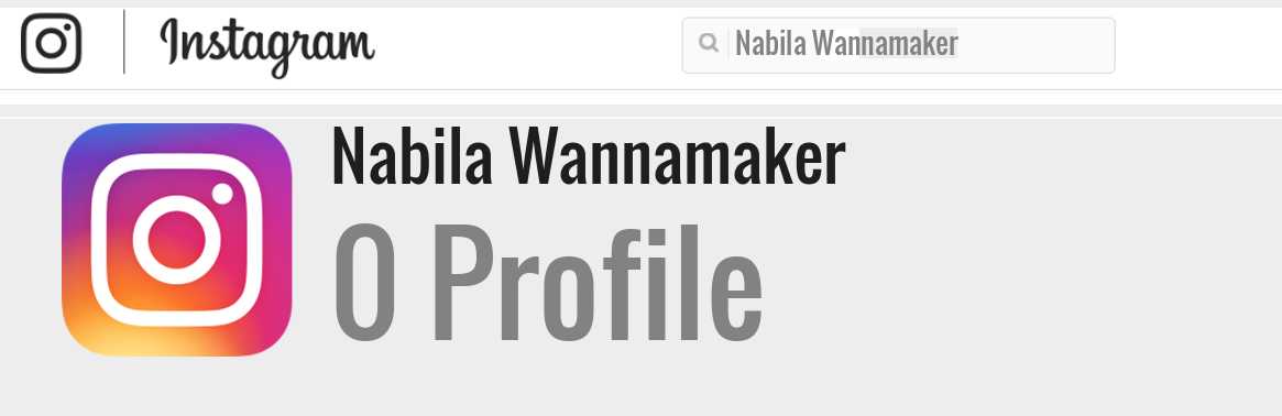 Nabila Wannamaker instagram account
