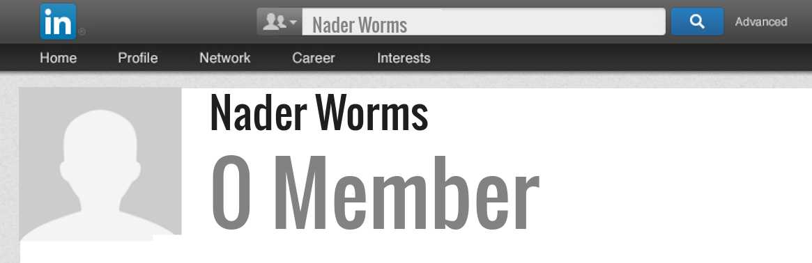 Nader Worms linkedin profile