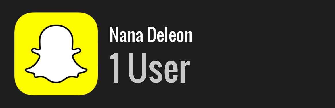 Nana Deleon snapchat