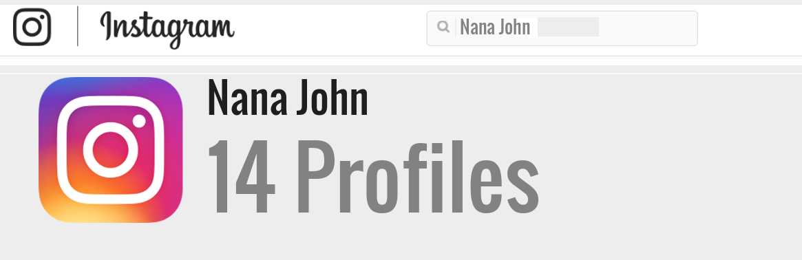 Nana John instagram account