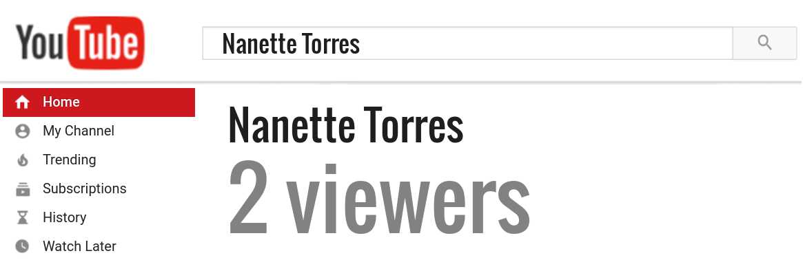 Nanette Torres youtube subscribers