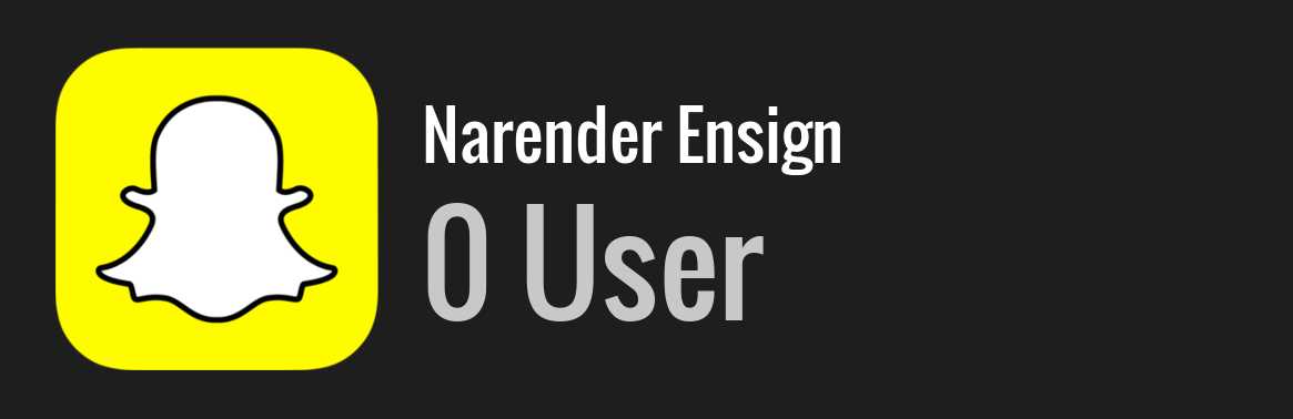 Narender Ensign snapchat