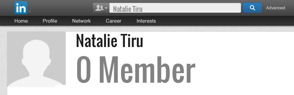 Natalie Tiru linkedin profile