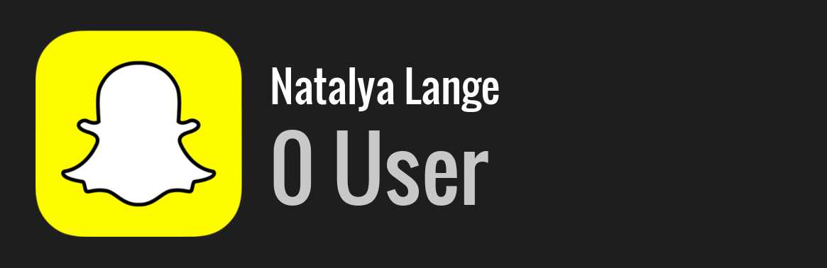 Natalya Lange snapchat
