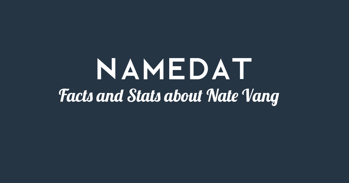 Nate Vang Background Data Facts Social Media Net Worth And More