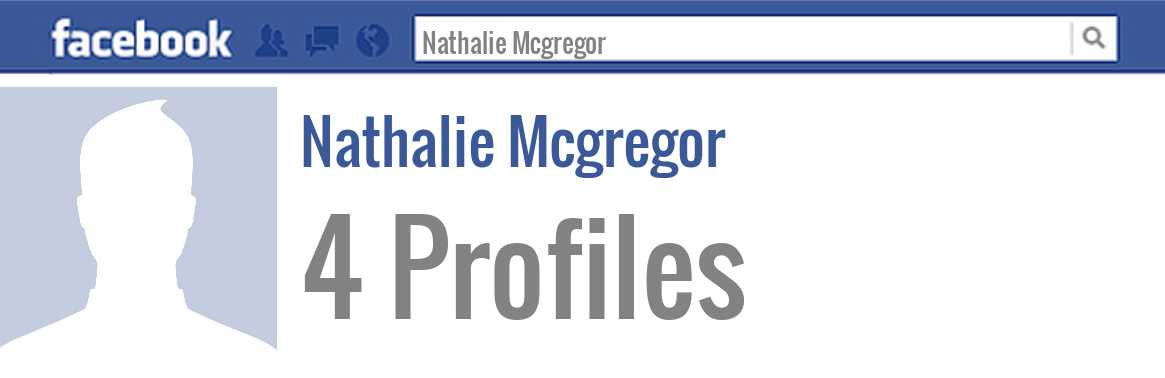 Nathalie Mcgregor facebook profiles