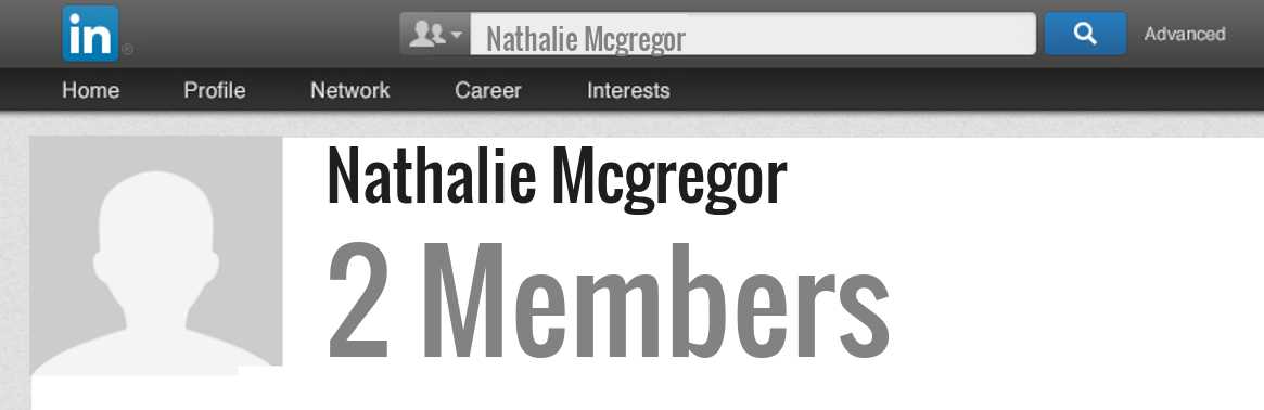 Nathalie Mcgregor linkedin profile