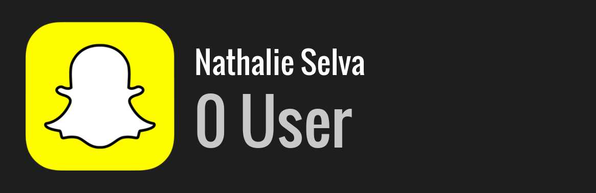 Nathalie Selva snapchat
