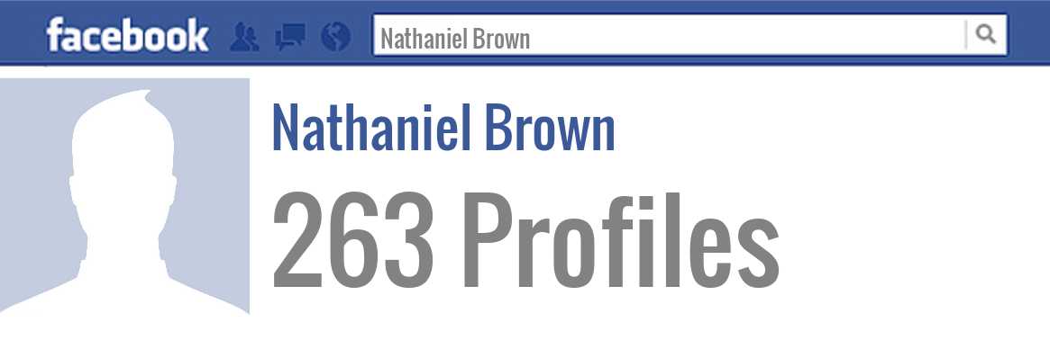 Nathaniel Brown facebook profiles