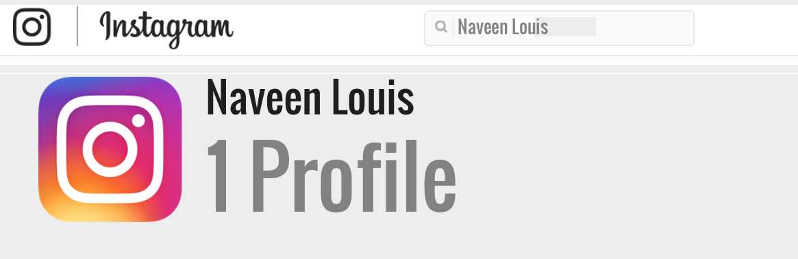 Naveen Louis instagram account