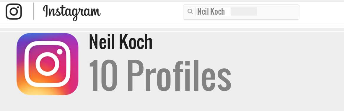 Neil Koch instagram account