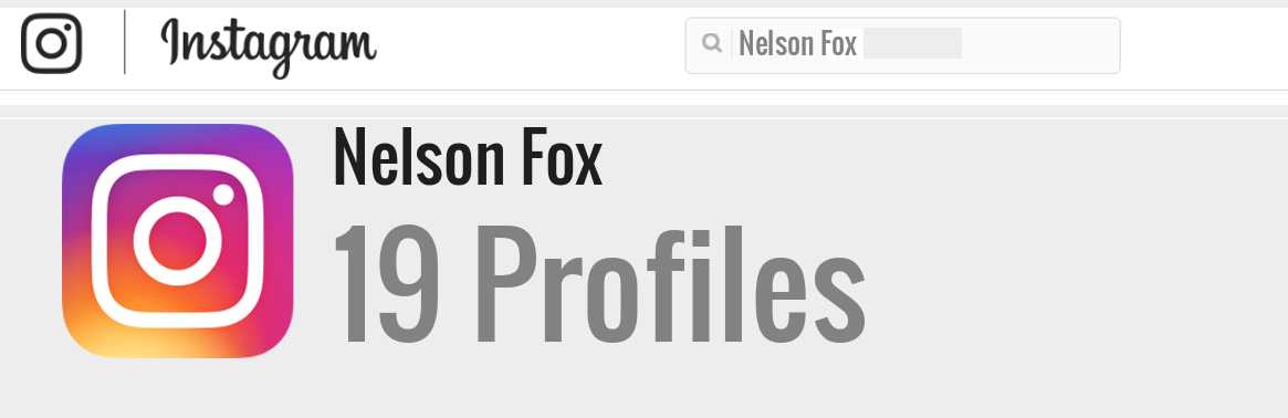 Nelson Fox instagram account