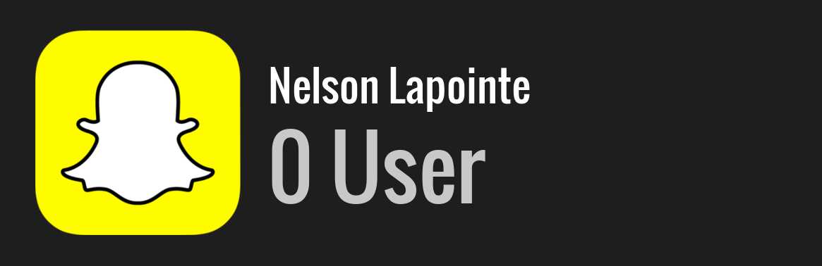 Nelson Lapointe snapchat