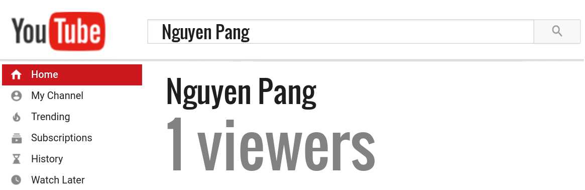 Nguyen Pang youtube subscribers