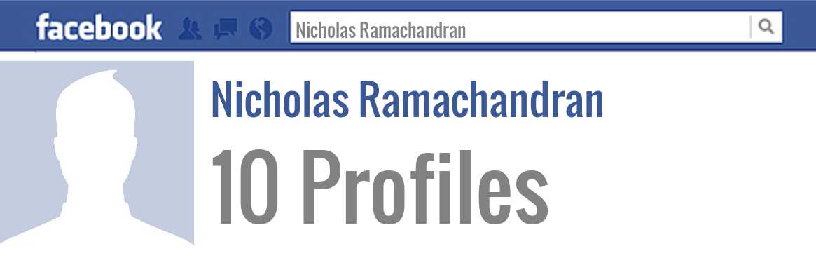 Nicholas Ramachandran facebook profiles