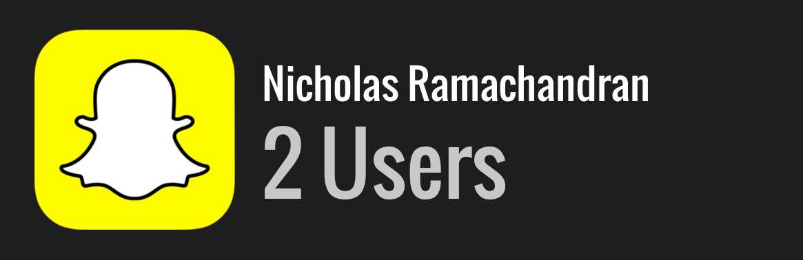 Nicholas Ramachandran snapchat