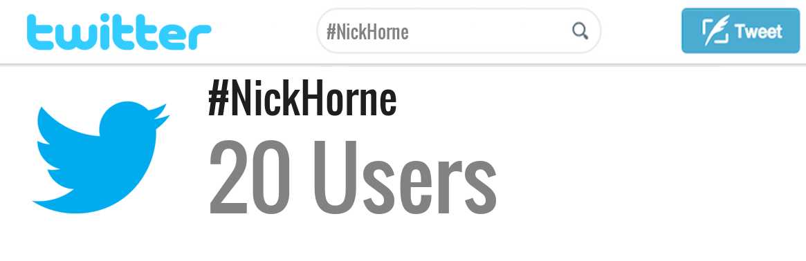 Nick Horne twitter account