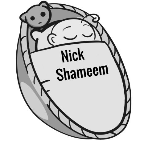 Nick Shameem sleeping baby