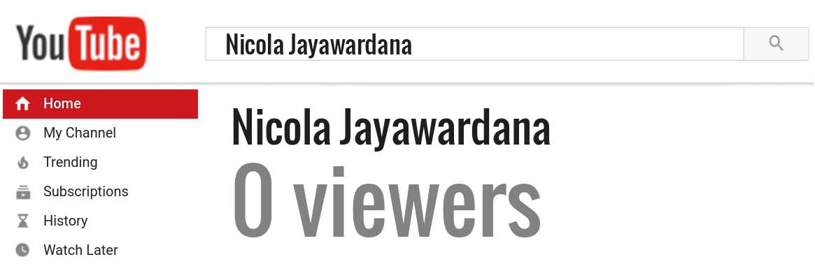 Nicola Jayawardana youtube subscribers