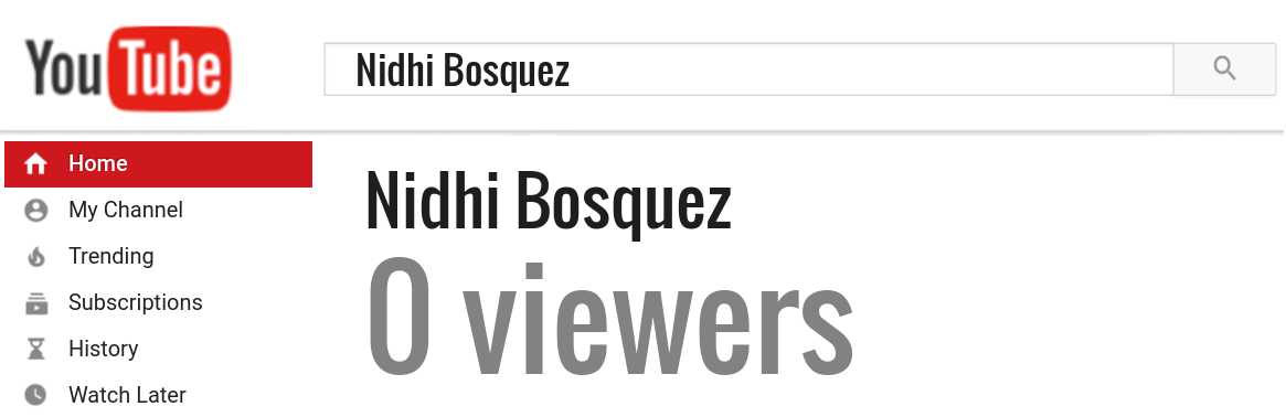 Nidhi Bosquez youtube subscribers