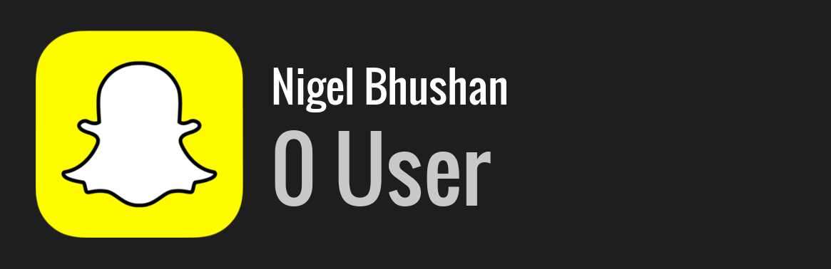 Nigel Bhushan snapchat