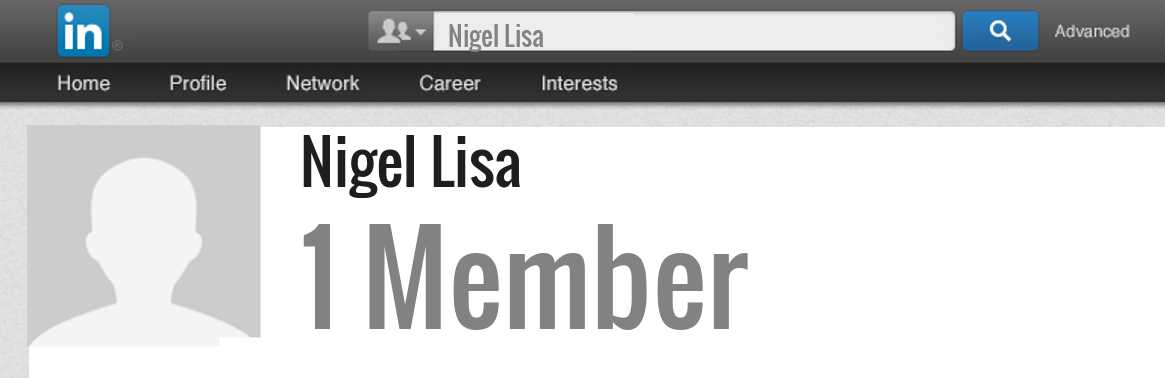 Nigel Lisa linkedin profile