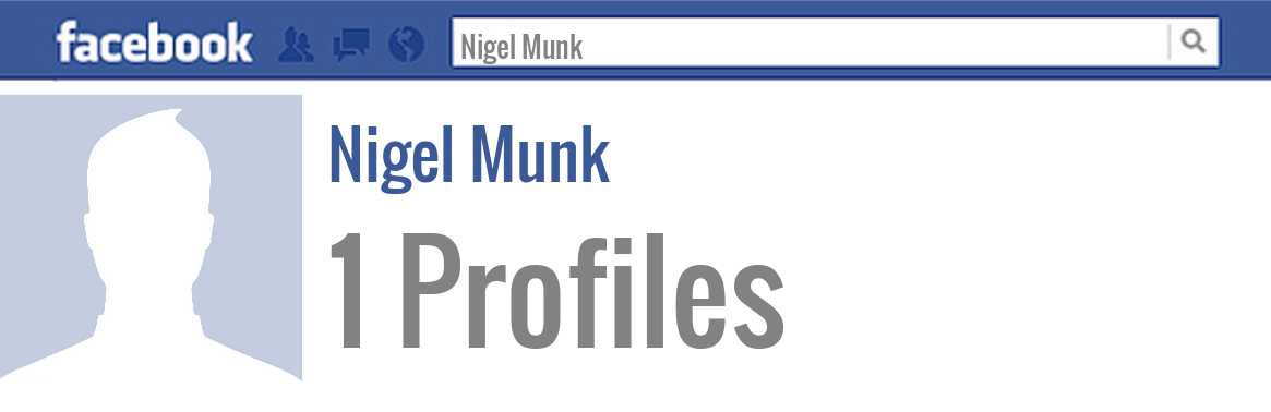 Nigel Munk facebook profiles