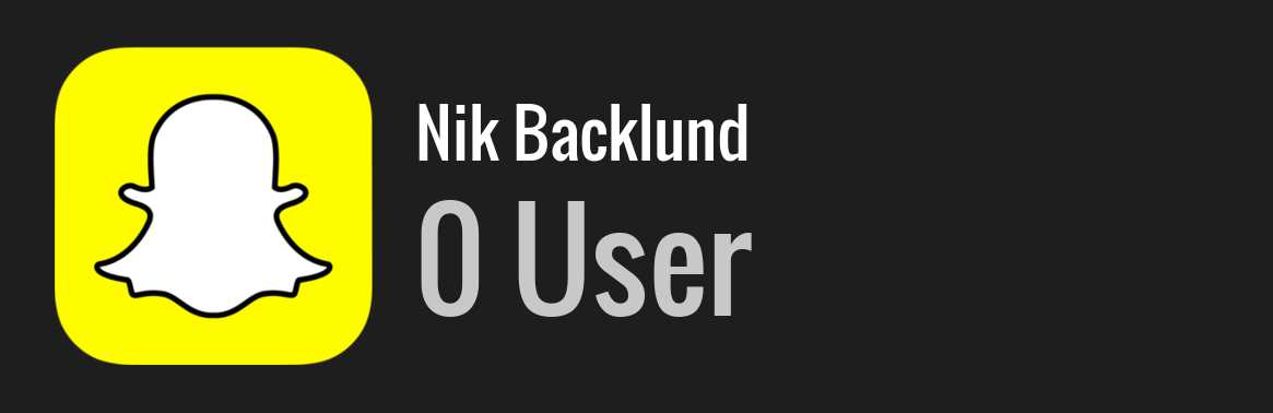 Nik Backlund snapchat