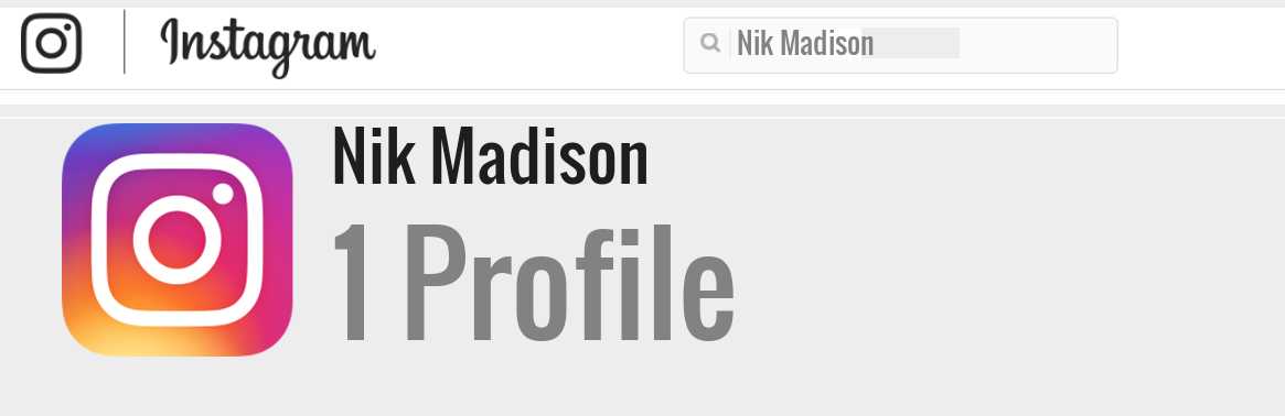 Nik Madison instagram account