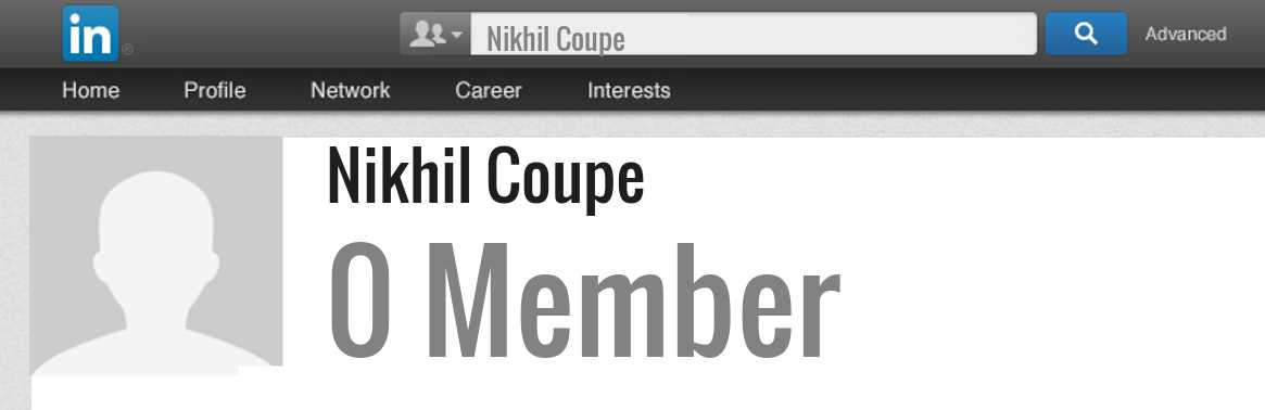 Nikhil Coupe linkedin profile