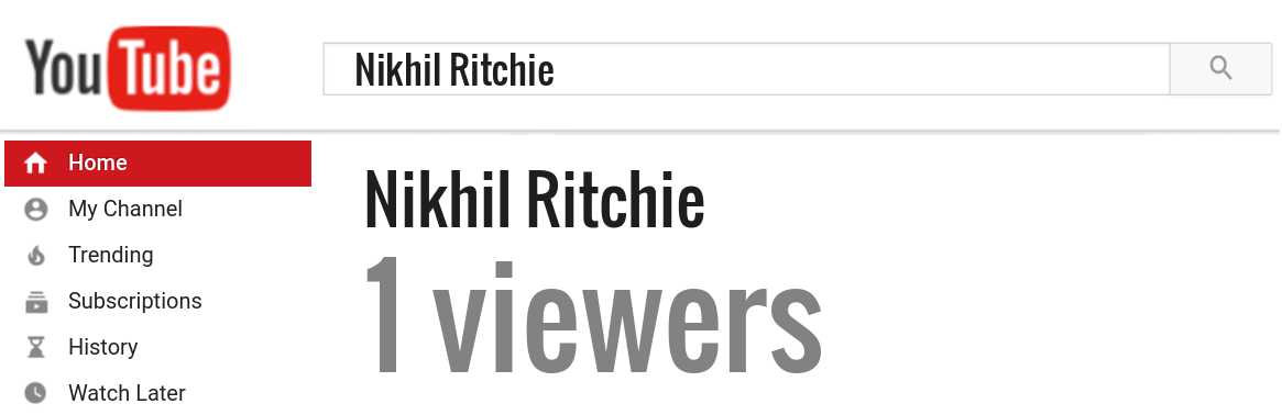 Nikhil Ritchie youtube subscribers