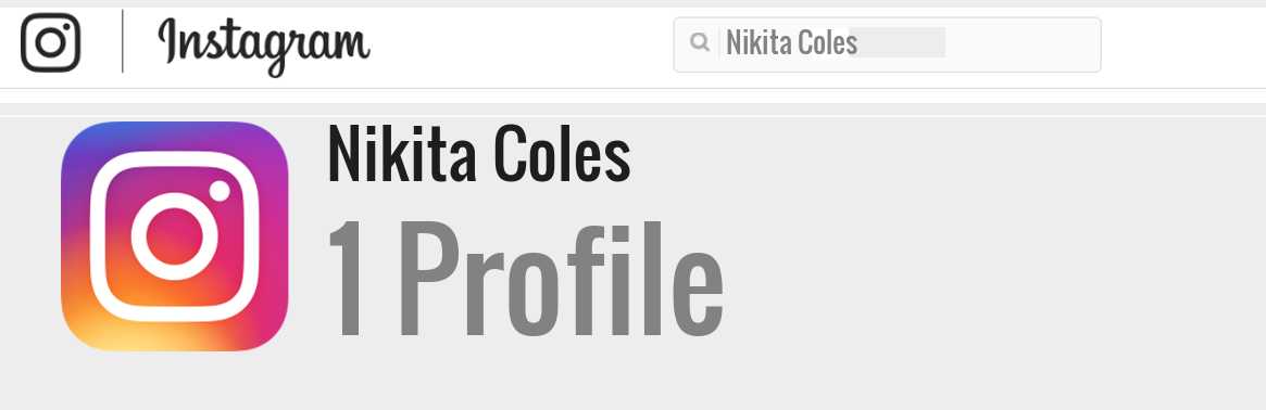 Nikita Coles instagram account