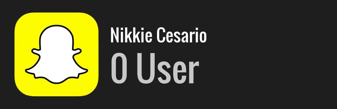 Nikkie Cesario snapchat