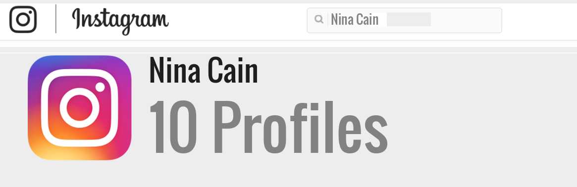 Nina Cain instagram account