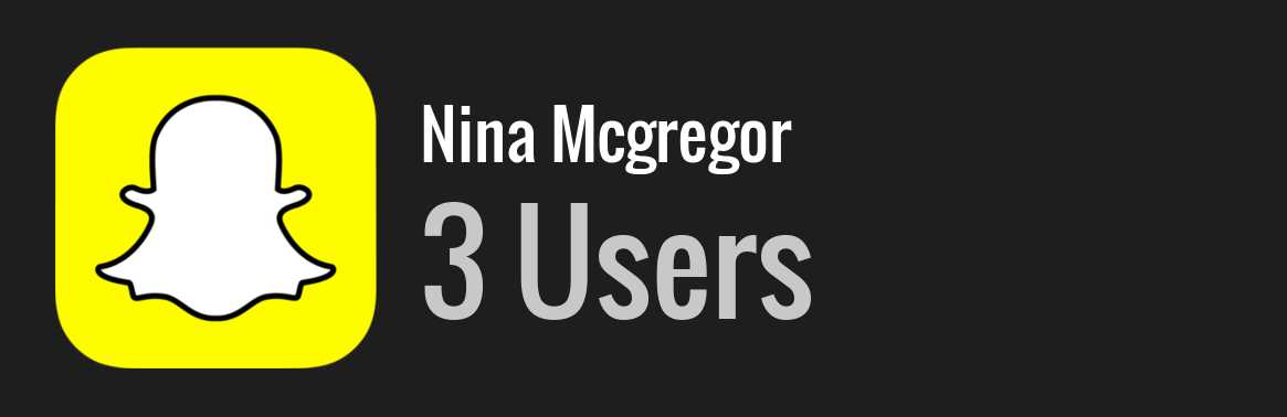 Nina Mcgregor snapchat