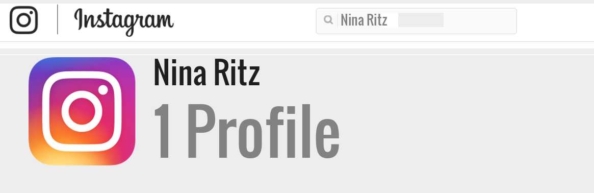 Nina Ritz instagram account
