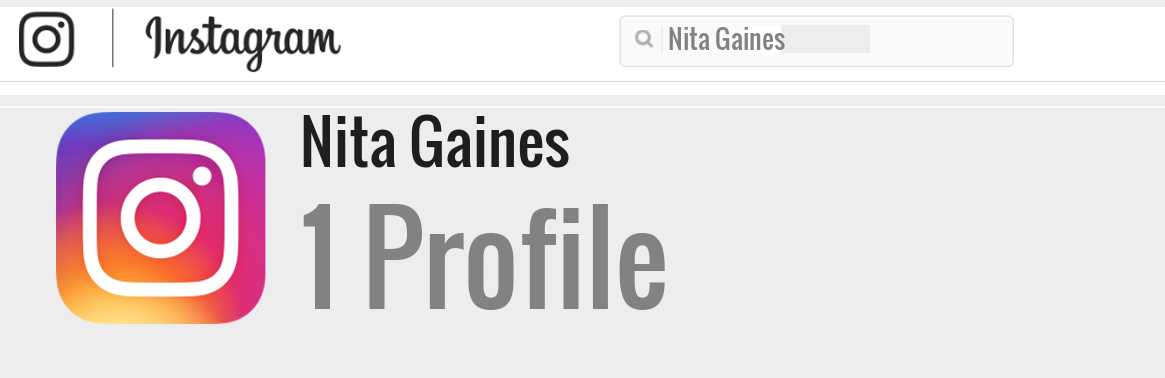 Nita Gaines instagram account