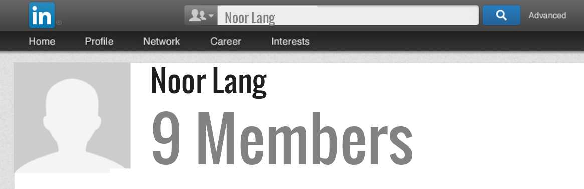 Noor Lang linkedin profile